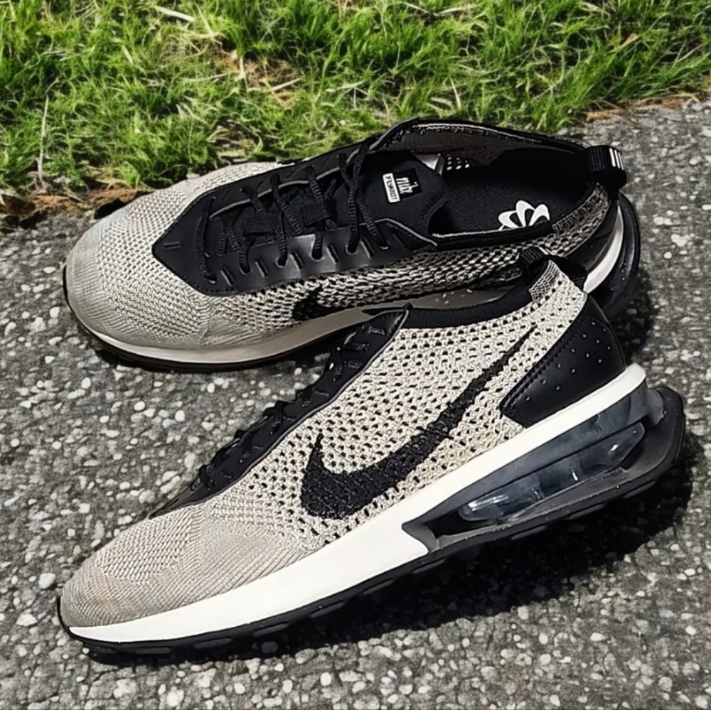 NIKE AIR MAX FLYKNIT Racer W 10 M 8.5 Sesame Black Ocean Cube Pink Oxford - Picture 5 of 17